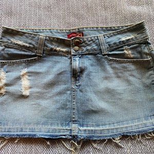 Lightly Used - Forever 21 - Distressed Demin Skirt - Size 13